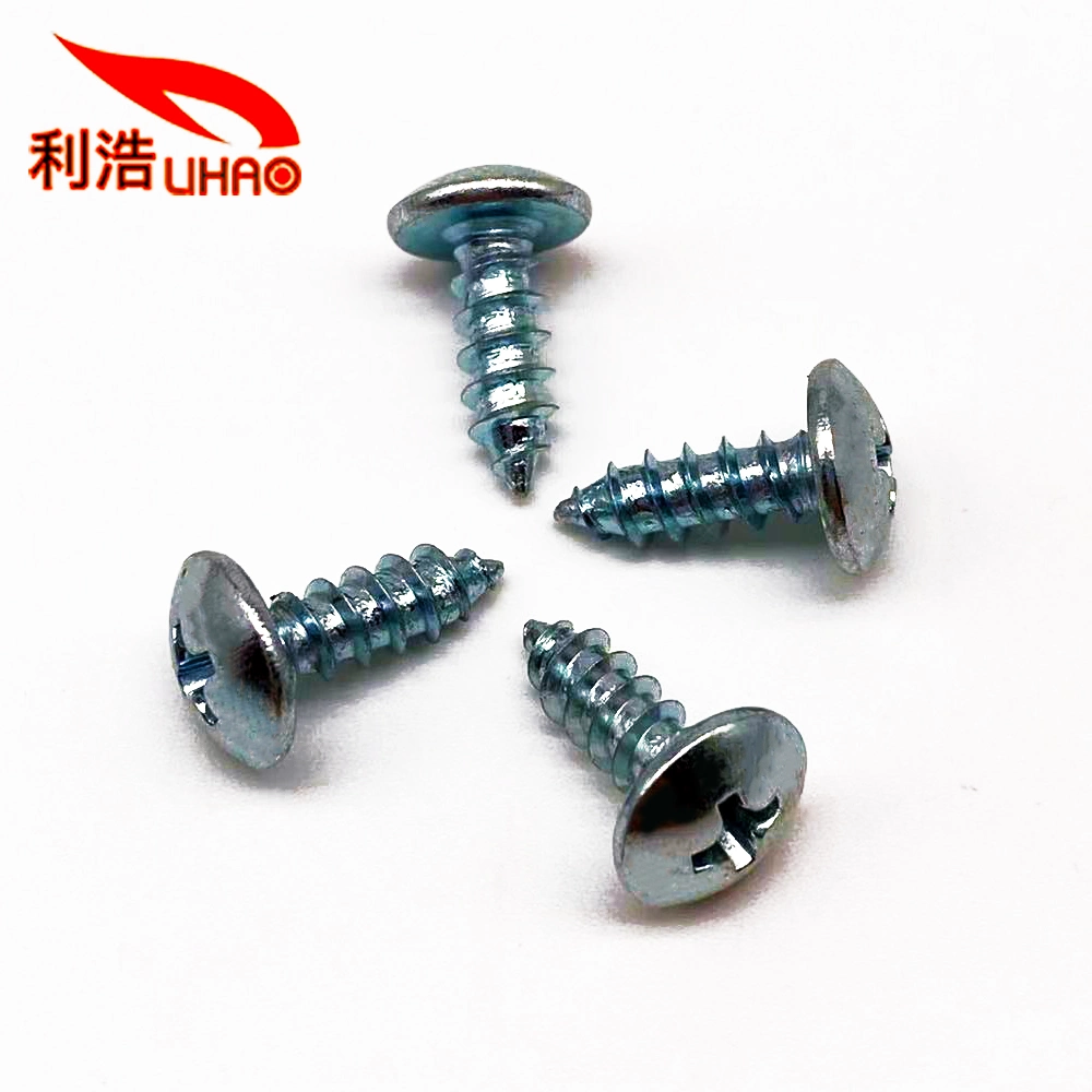 Carbon Steel Chipboard Screw M1.2 M1.4 M1.7 M2 M2.3 M2.6 M3 M3.5 M4 M4.2 M5 M6 Phillips Pan Round Head Self Tapping Screw