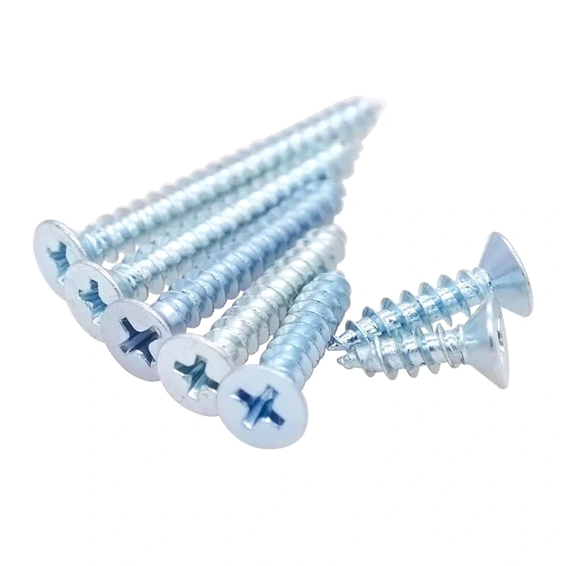 Blue White Zinc Coated Self Tapping Chipboard Screw