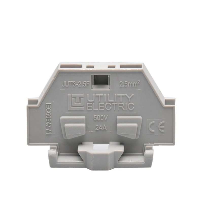 2.5mm2 Cage Spring Terminal Block with Flange Wago Spring Terminal Jut3-2.5f