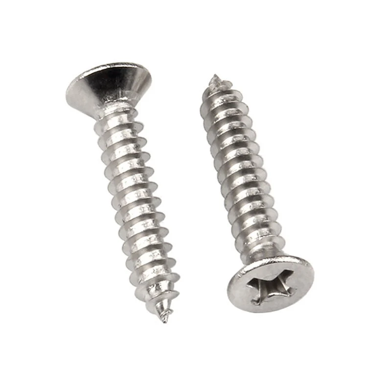 304/316/410 Stainless Steel Countersunk Flat Csk Head Ss Self Tapping Screws Tornillos