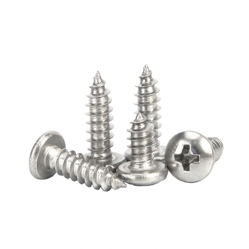 Stainless Steel Self-Tapping Cross Round Head Self-Tapping Pointed Tail Screw