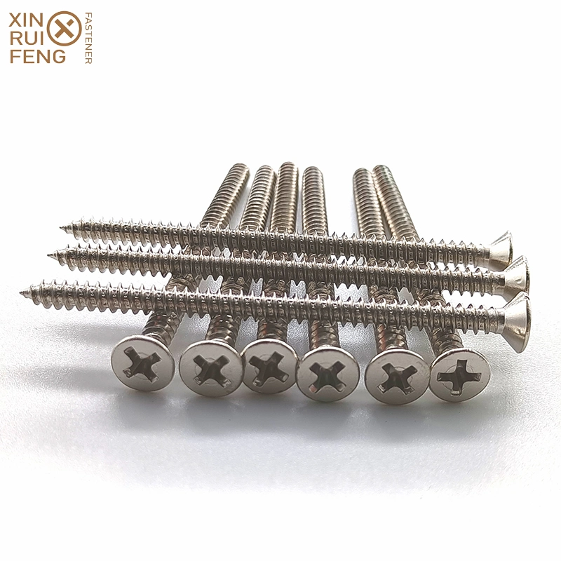 M3.5-M6.3 Diameter Countersunk Head Nickel Plated Self Tapping Screw Drill Screws