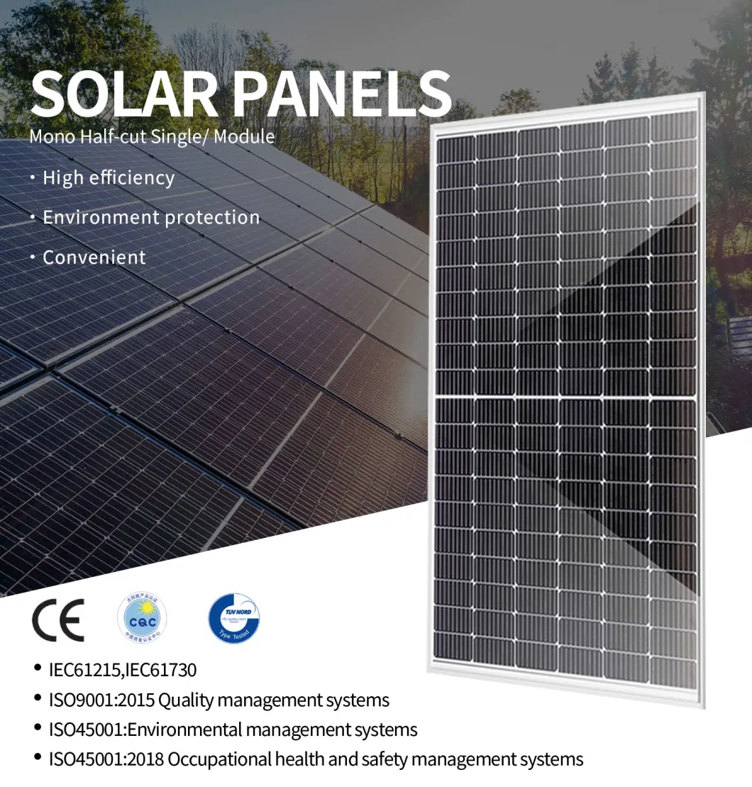 500W 550W 600W Solar Flexible Portable Single off Grid Half Cell PV Panel Monocrystalline Storage Balcony Small Home Renewable Power Energy System