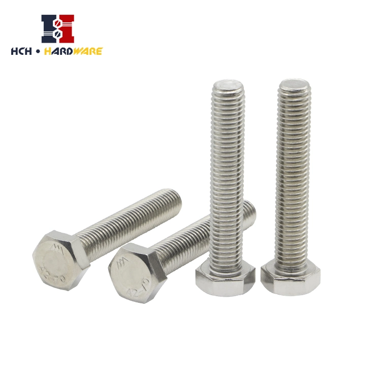 Factory Stock Custom M3 M5 M6 M8 M10 M12 M16 Stainless Steel A2 A4 DIN931 Partial Half Thread Hex Bolt and Nut and Washer