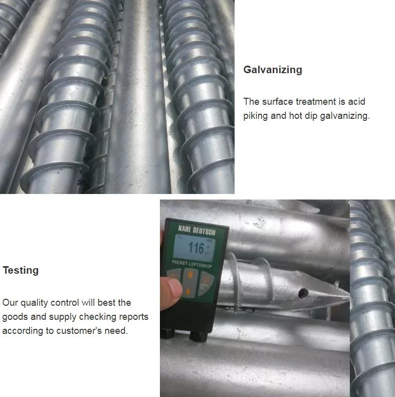 Tianjin Shengteng Solar Steel Mounting Structure Foundation Helical Ground Screw Pile Anchors