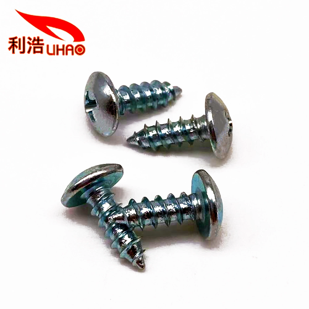 Carbon Steel Chipboard Screw M1.2 M1.4 M1.7 M2 M2.3 M2.6 M3 M3.5 M4 M4.2 M5 M6 Phillips Pan Round Head Self Tapping Screw