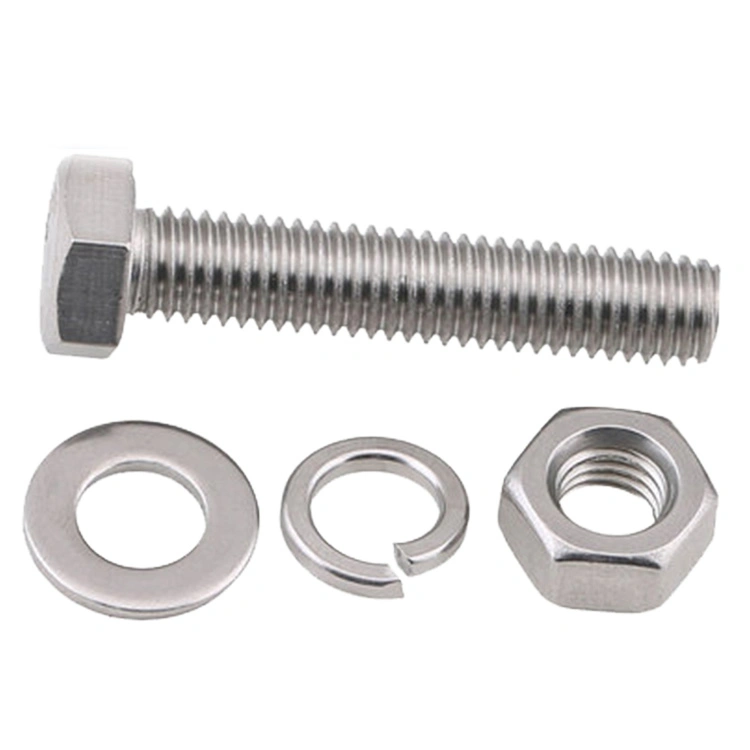 DIN933 DIN931 OEM Fasteners Ss201 SS304 SS316 Stainless Steel Hex Bolt