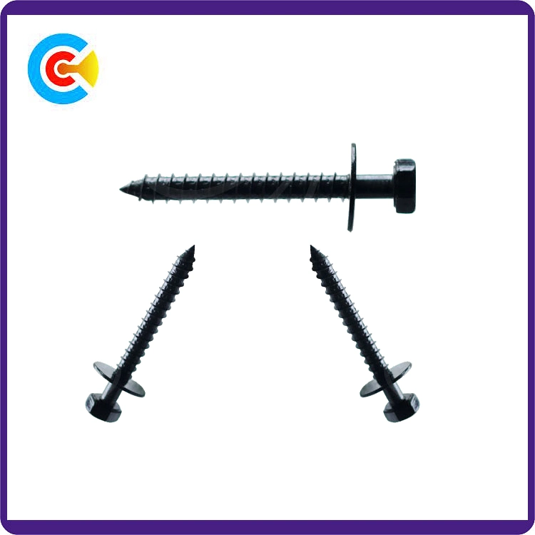 Carbon Steel/4.8/8.8/10.9 Inch Hexagon Head Self Tapping Screws with Washer