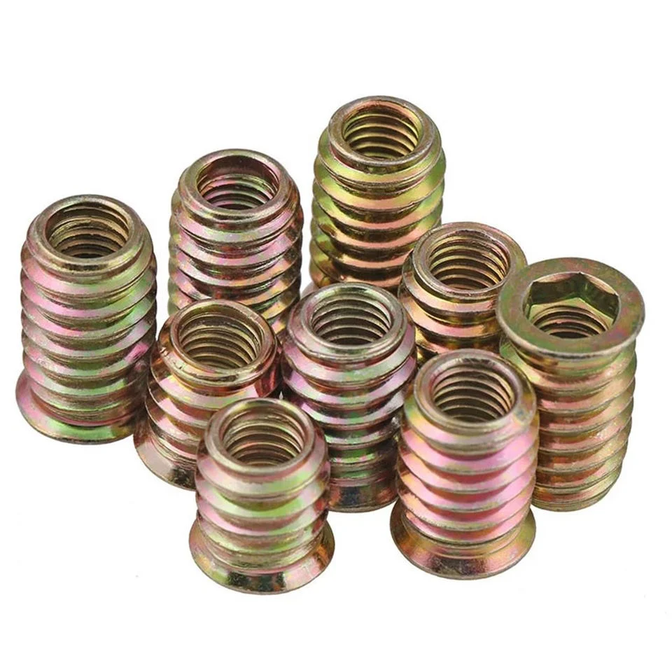 Brass Flange Slotted Self-Tapping Threaded Insert Nut