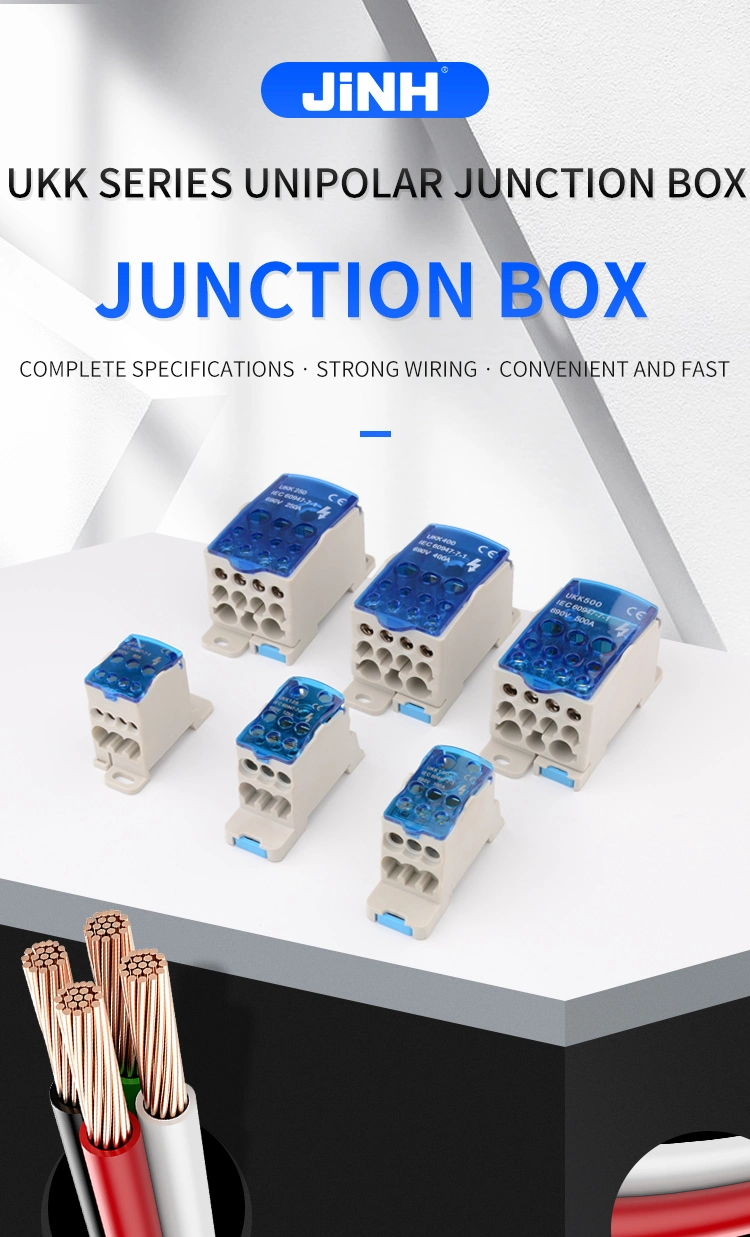 Ukk DIN Rail Unipolar Junction Box Power Distribution Terminal Block