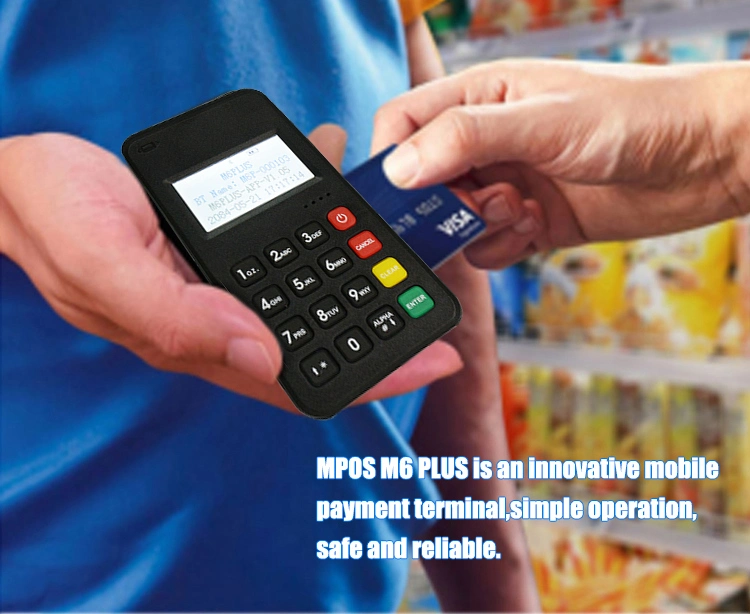 Android Ios Bluetooth+WiFi Contactless &amp; Contact Card &amp; Magnetic Stripe POS Terminal M6 Plus