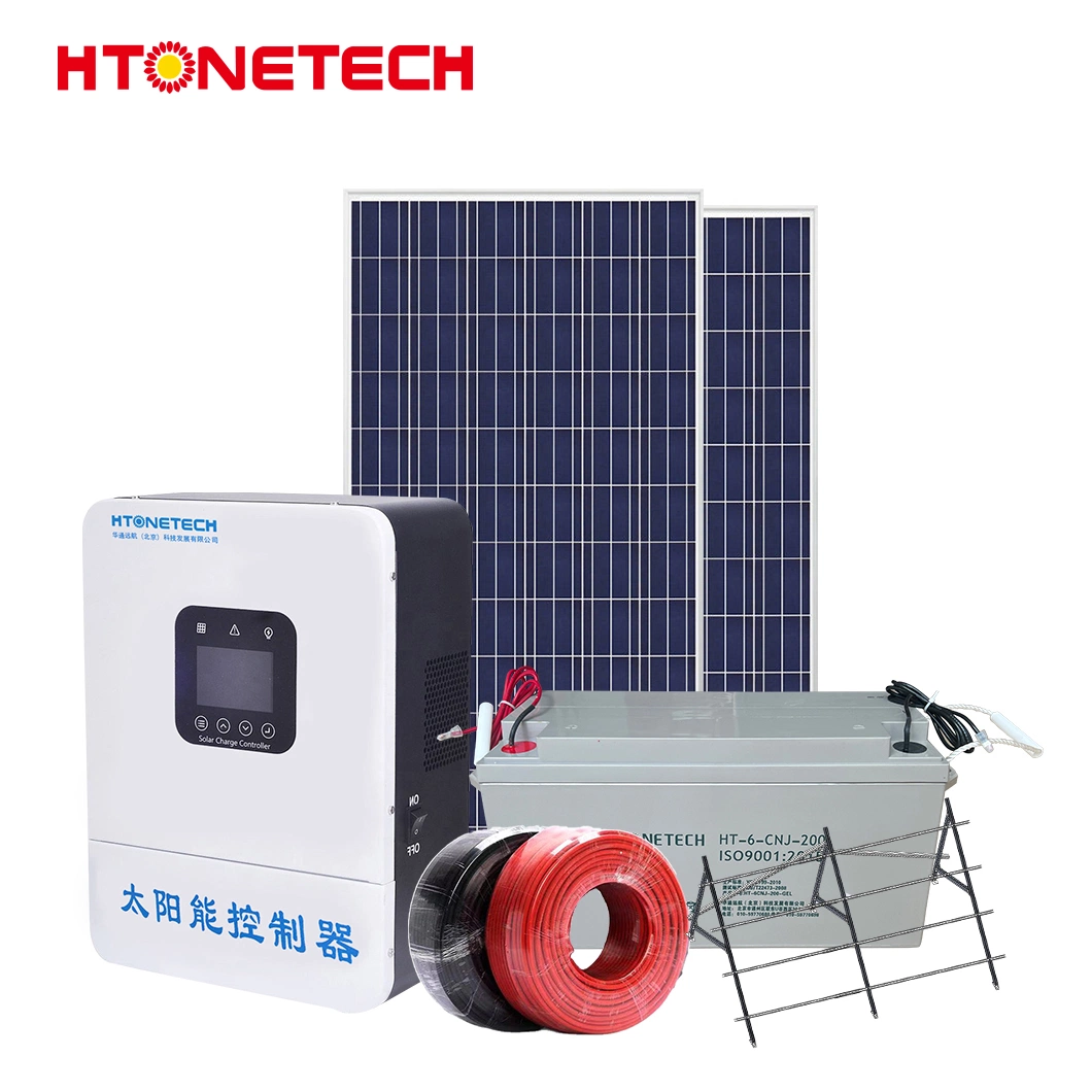 Htonetech 5kw off Grid Solar Power System Complete Kit Manufacturing China 10kw 15kw 20kw 66kw Solar Energy System for Camper Van