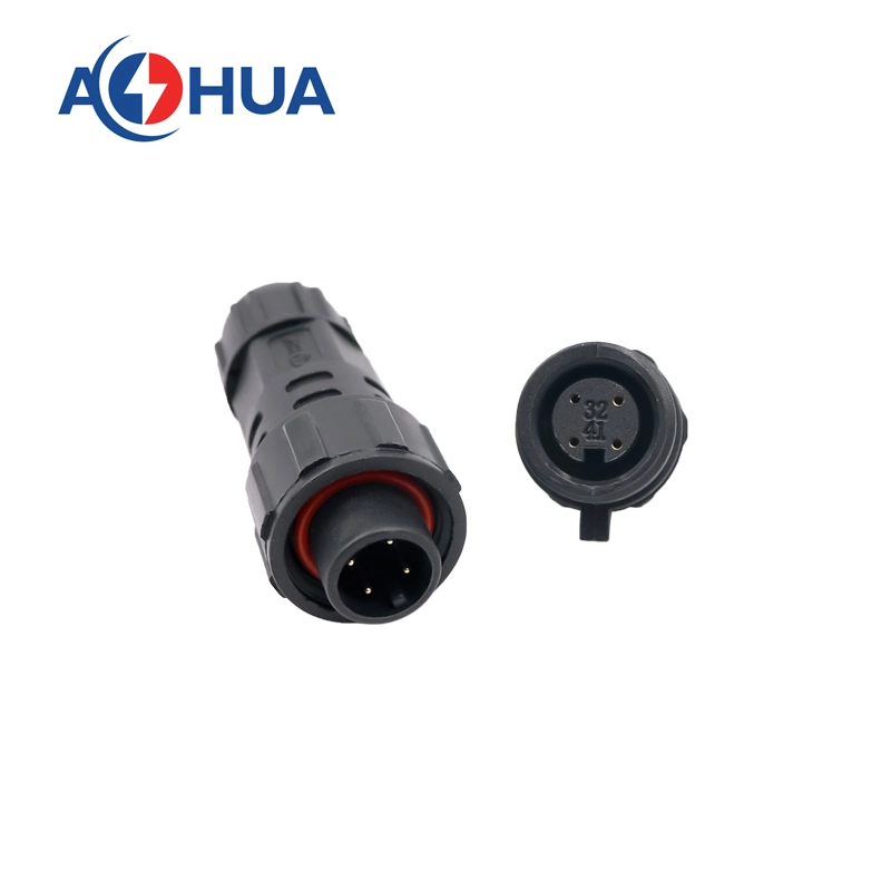 OEM Waterproof IP68 Thread Connector 2 3 4 5 Pin M16 Electric Male Female Solar LED Light Lamp Power Extension Cable