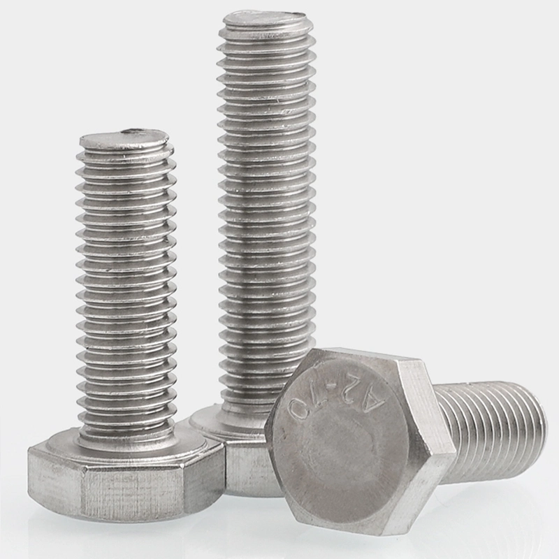 DIN933 DIN931 OEM Fasteners Ss201 SS304 SS316 Stainless Steel Hex Bolt