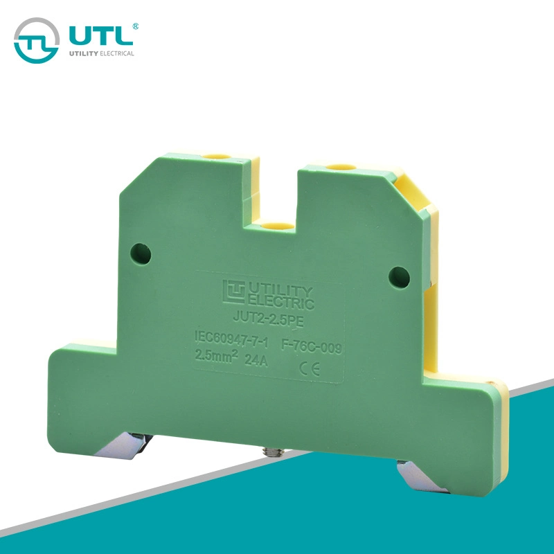 2.5mm2 PE Terminal Block Jut2-2.5PE DIN Rail Terminal Weidmuller Sak2.5