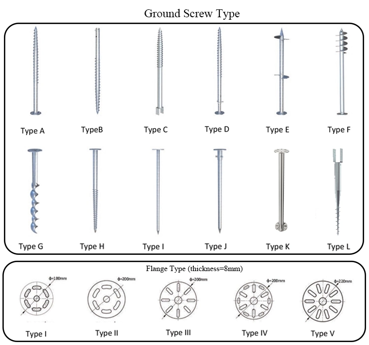 Galvanized Pile Helical Solar Racking Earth Ground Pile Screw Pier for Solar System