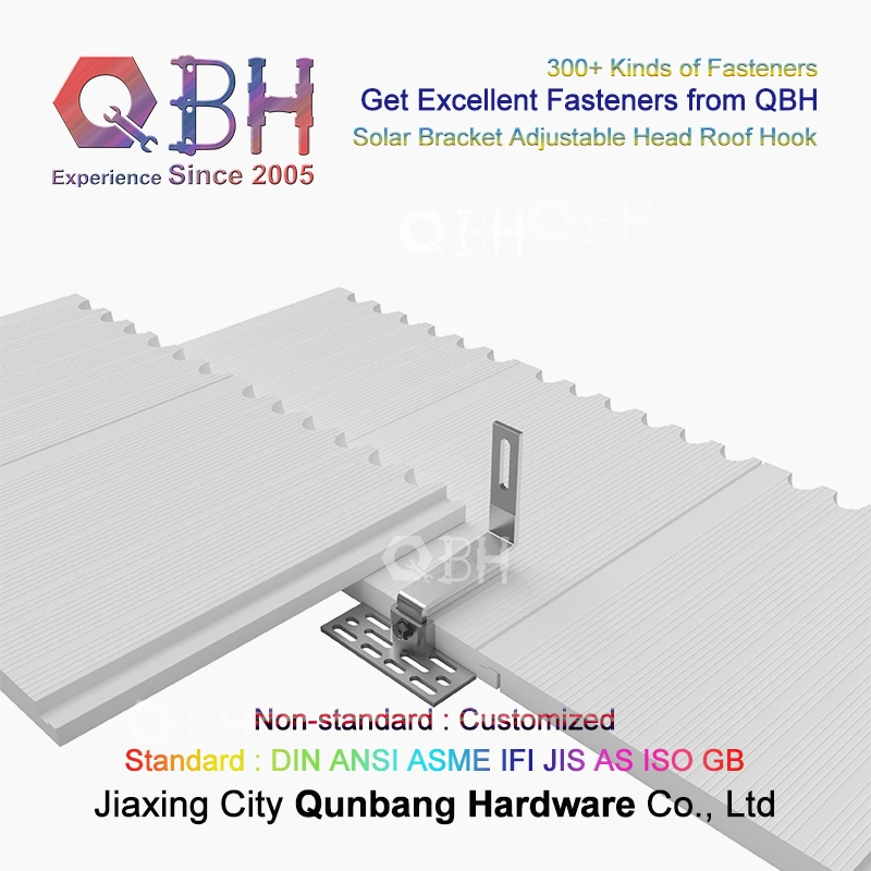 Qbh Customized Roof Roofing Tilted Tilte Tilting Adjustable Mount Bracket Photovoltaic PV Solar Energy Power Panel System Tracker