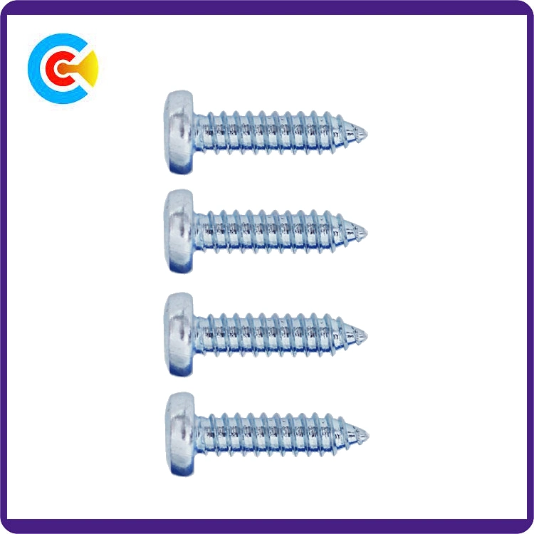 Stainless Steel/4.8/8.8/10.9 Galvanized/Zinc Flower Pan Head Self-Tapping Screw for Furniture/Kitchen/Cabinet