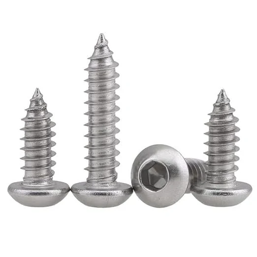 M3 M4 M5 M6 Truss Button Head Sheet Metal Screw Socket Self Tapping Screws 304 A2 Stainless Steel Made in China