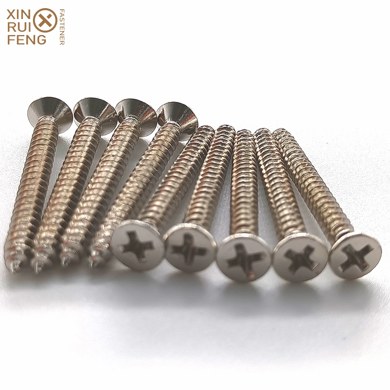 M3.5-M6.3 Diameter Countersunk Head Nickel Plated Self Tapping Screw Drill Screws