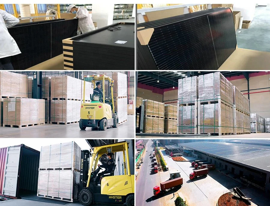 Sunway 400W 440W 450W 460W Full Black Solar Panel Higher Efficiency 144 Cells Half Cut Standard Sun Power Tracker