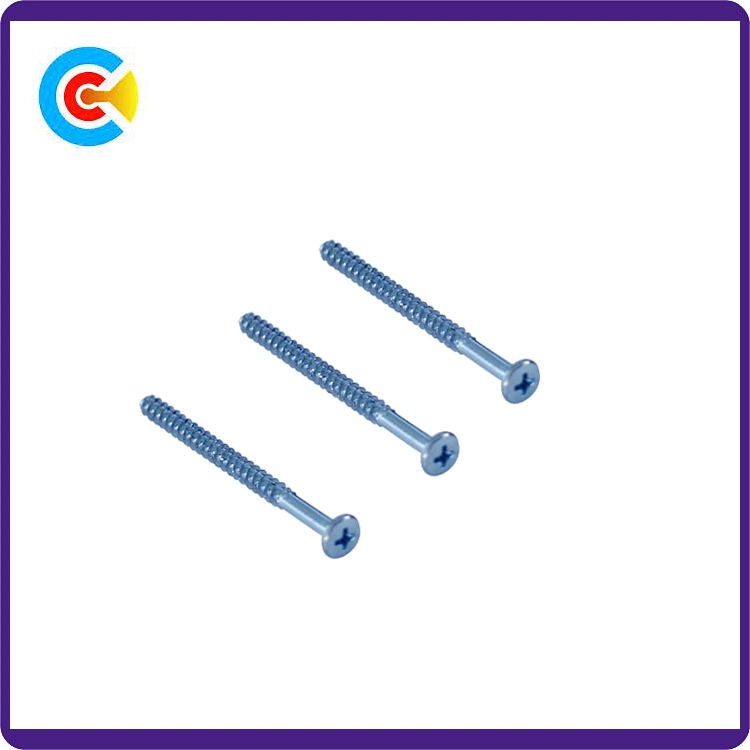 Steel/4.8/8.8/10.9 Flat Tail Shrink Bar Phillips/Cross Pan Head Self-Tapping Screw