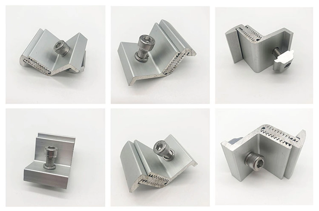 Factory Wholesale Universal Aluminum Made Adjustable End Clamp for Solar Panel Mounting