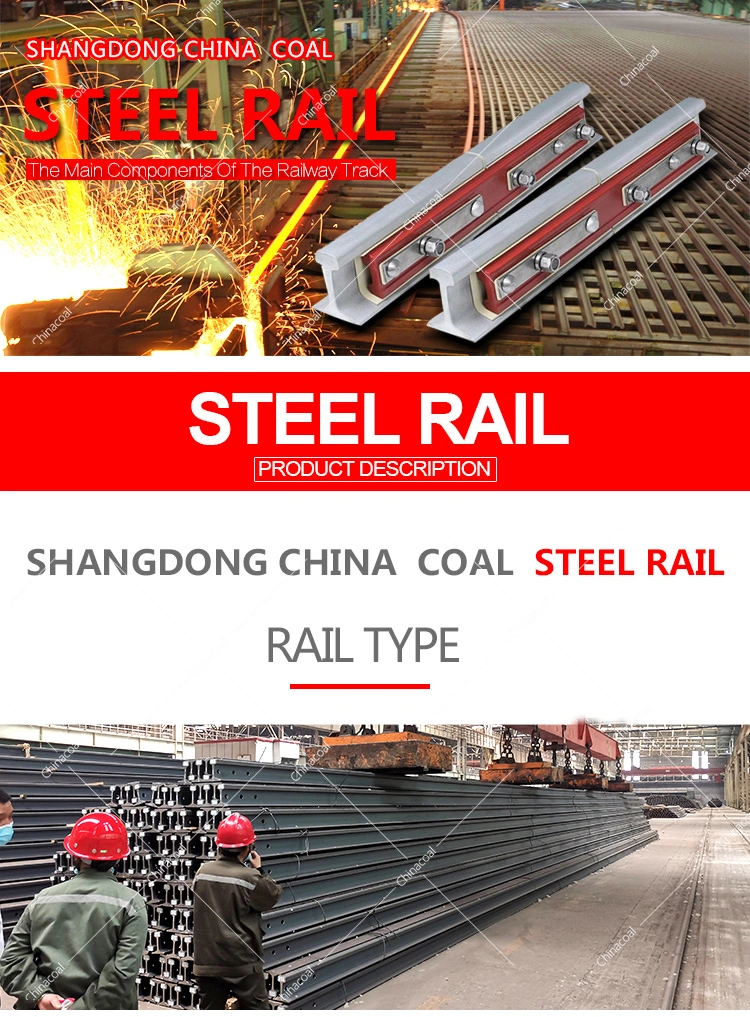 4-60kg Qu Q235 55q 45/50/U71mn Industrial Standards Railway Light Heavy Crane Steel Rails Track Railroad Stainless Heat Treated Rail