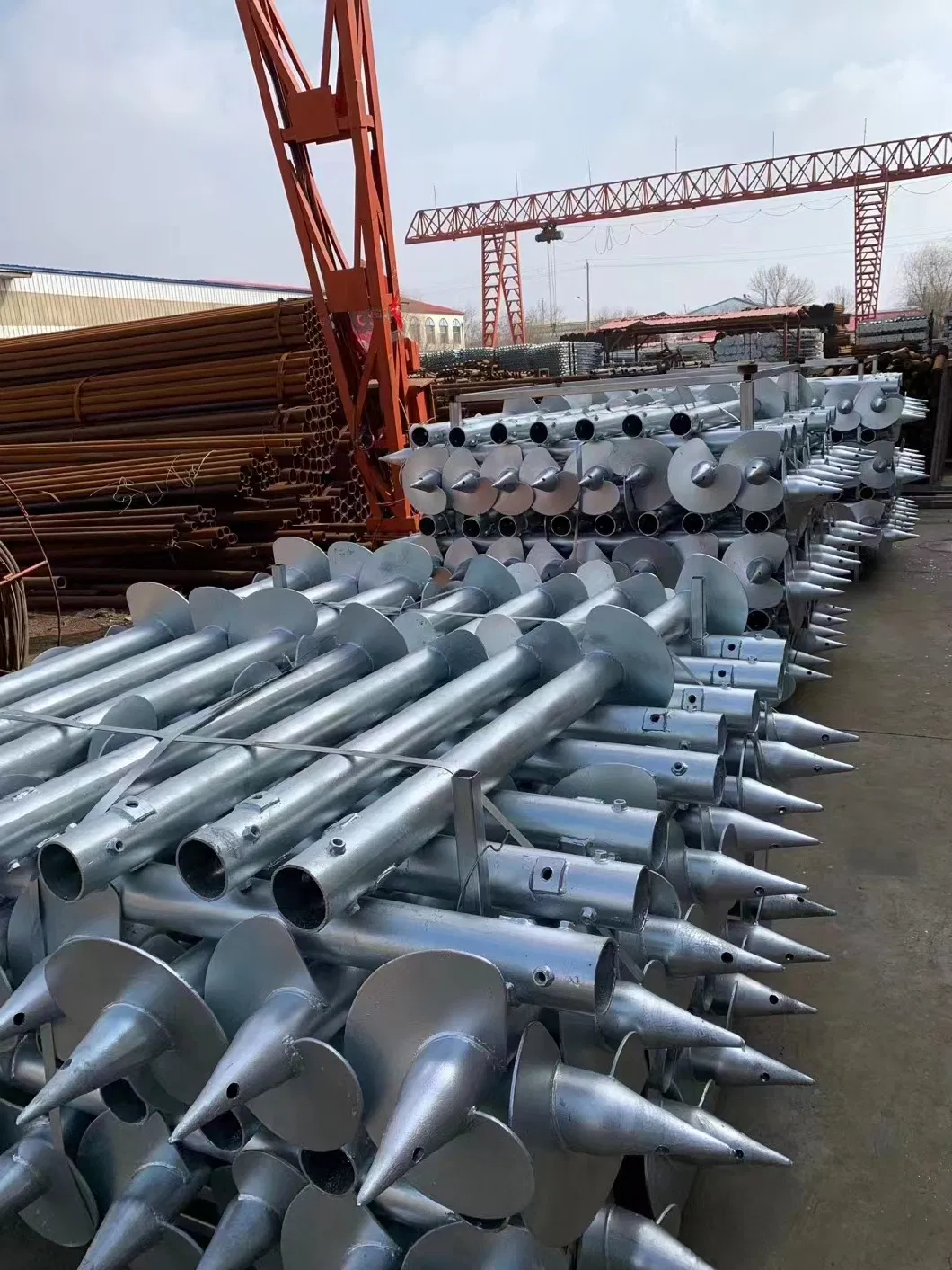 Galvanized Helical Ground Screw Pile Pole Anchor Tianhua Yihe