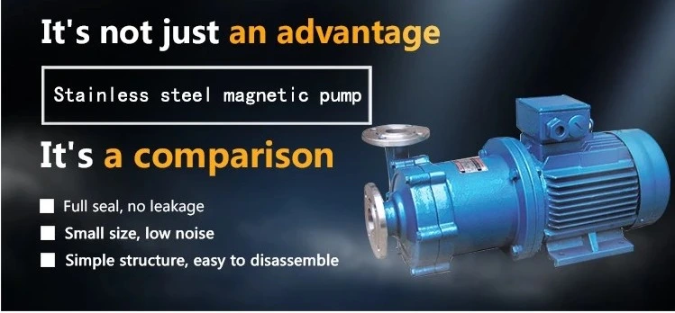 Cq No Leakage Horizontal Flammable Anti-Corrosion Liquid Centrifugal Stainless Steel Acid Alkali Resistant Magnetic Drive Ex-Proof Chemical Pump