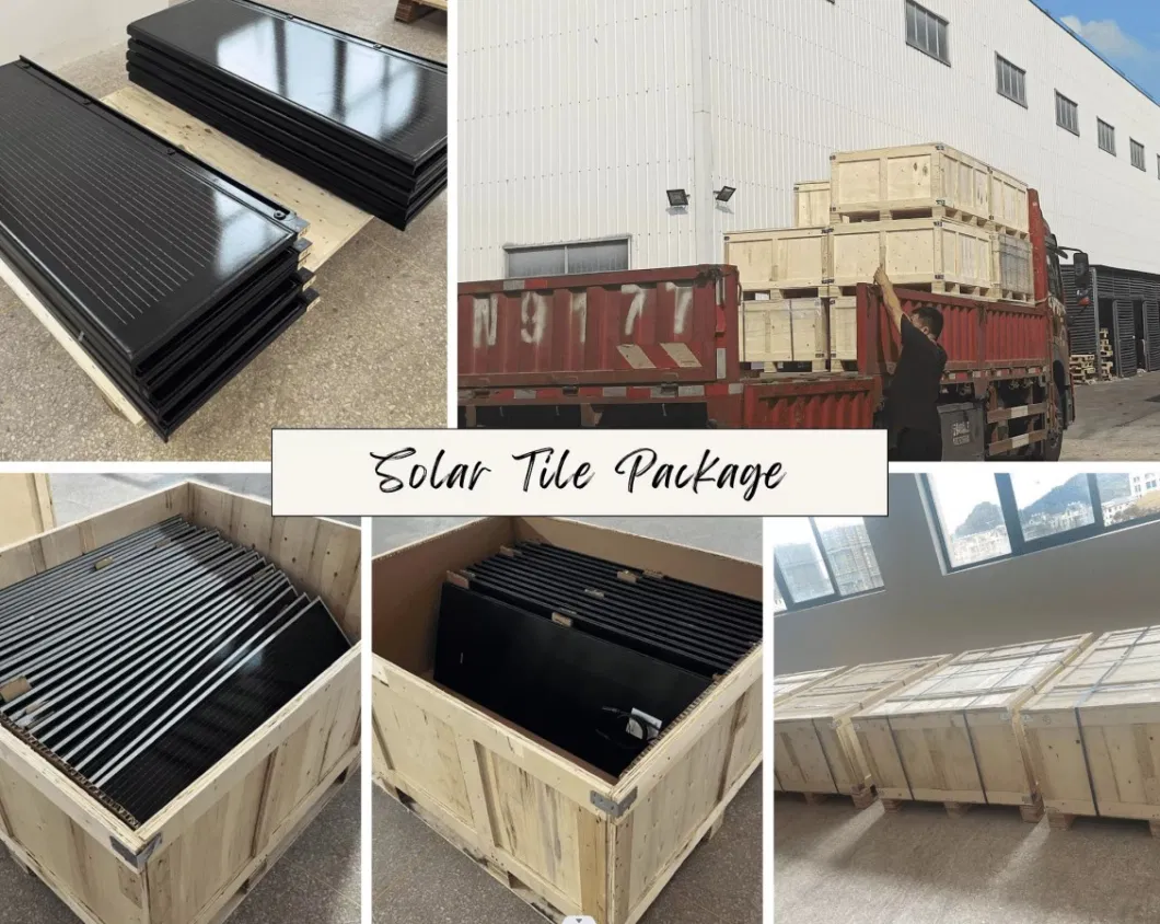 Heat Resistance Solar Shingle Roof Tiles Piastrelle Solari Photovoltaic