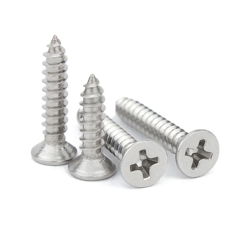 304/316/410 Stainless Steel Countersunk Flat Csk Head Ss Self Tapping Screws Tornillos