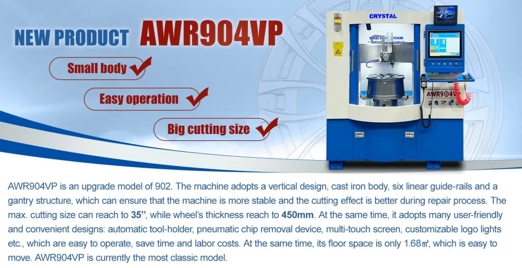 Awr904vp Vertical Wheel Repair Machine in China Manufacturer