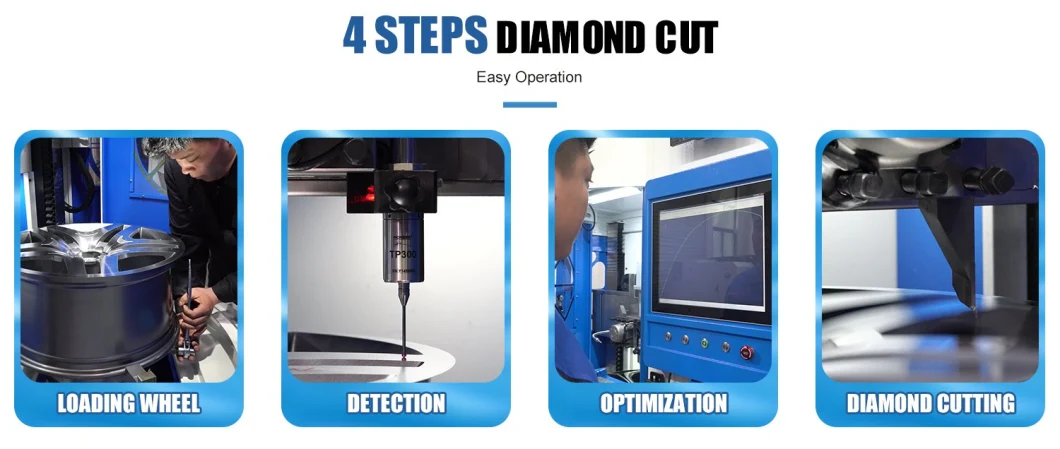 Automatic Car Alloy Wheel Rim Diamond Cutting Machine CNC Lathe