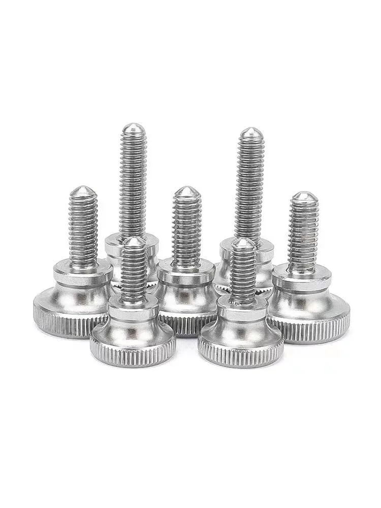 304 Stainless Steel High Head Knurled Screw GB834 Hand Screwed Large Head Step Knurled Bolt