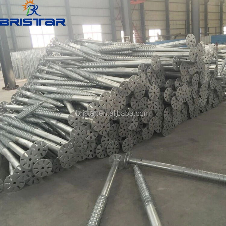 500mm, 1000mm Optional No Digging Ground Screw with U Type Using Deck