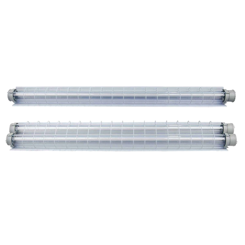 Ceiling Mounted IP65 Double Tube 2X9w 18W 20W 40W LED T8 T5 Fitting Explosion Proof Fluorescent Light 0.6m 2FT 4FT Ex-Proof Lighting