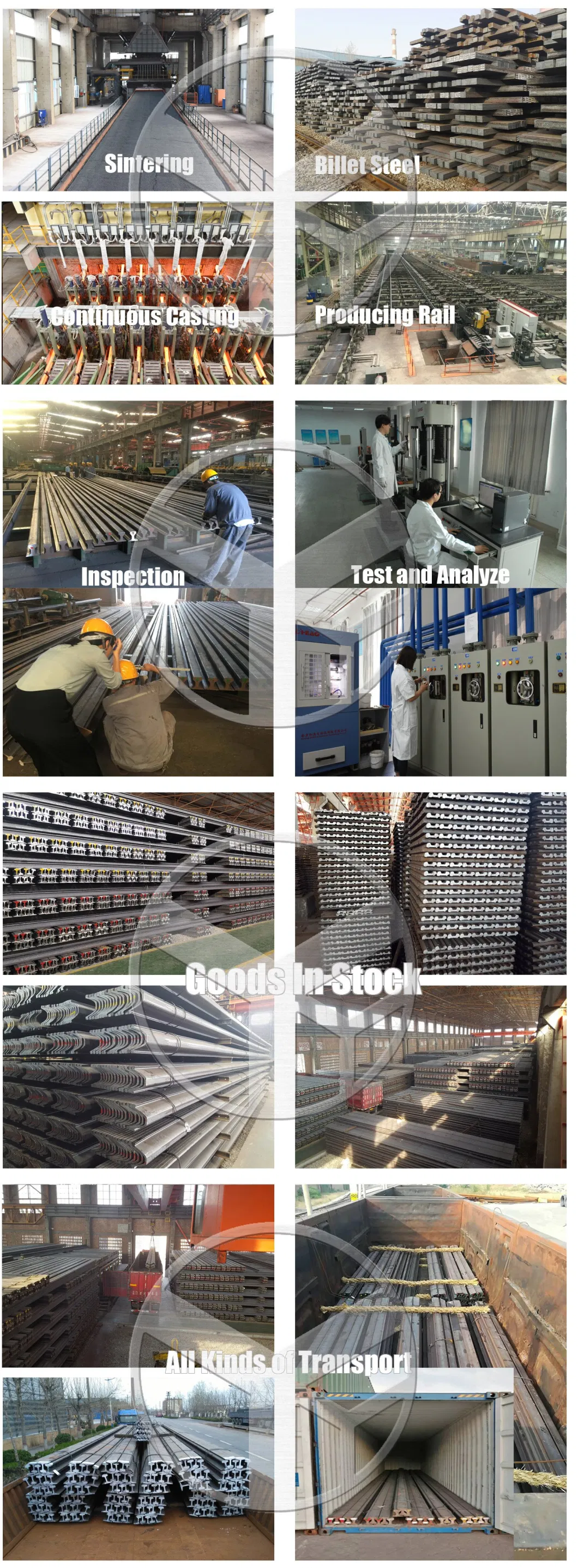 12m Length U71mn Qu70/Qu80/Qu100/Qu120 Cr70/Cr80/Cr100/Cr120 Kp70/Kp80/Kp100/Kp120 Crane Rail Manufacturer