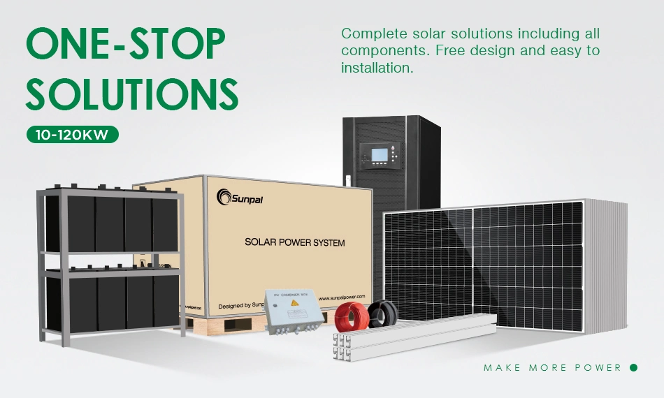 Sunpal off Grid Commercial Solar Power System 30kw 50kw 60kw 100kw Solar Mounting System