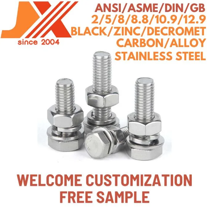 Stainless Steel Fasteners Hex Bolt/Carriage Bolt/Allen Bolt/T Hammer Bolt/Eye Bolt/U Bolt/Flange Bolt