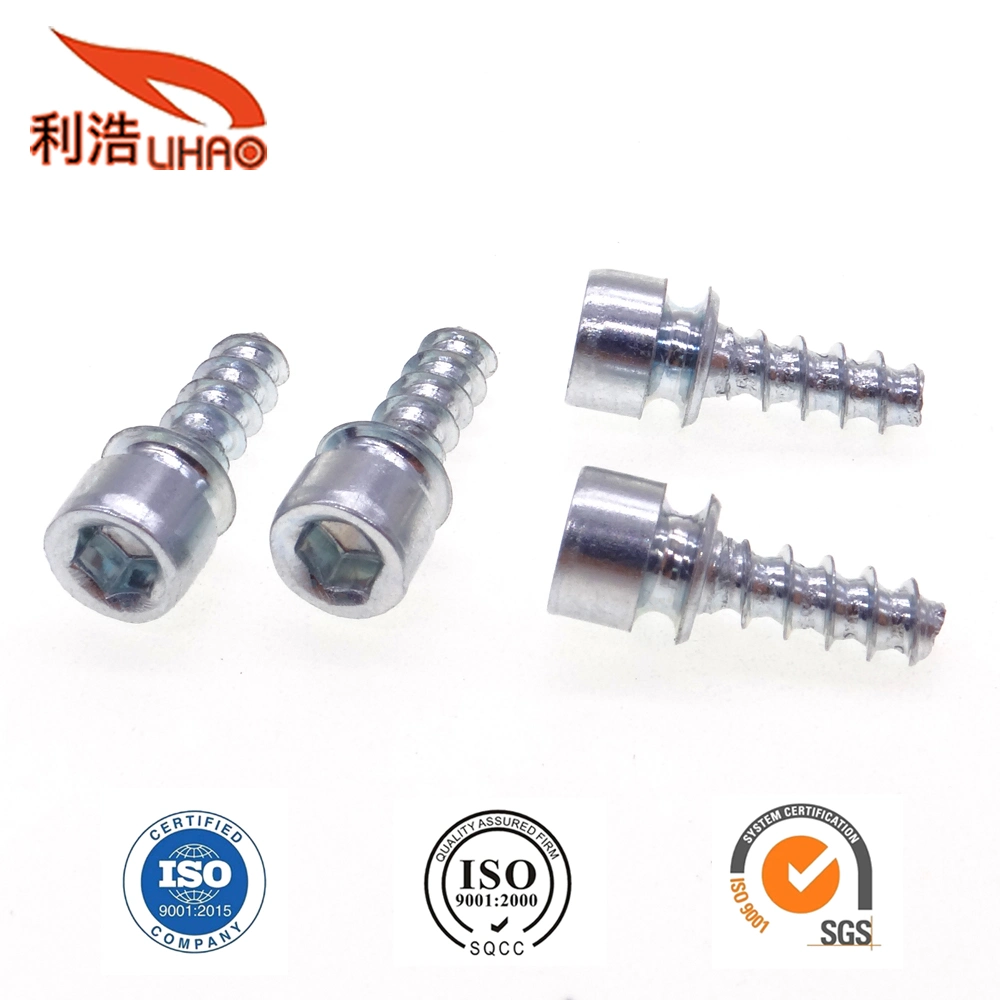 White Zinc-Plated Carbon Steel Hexagon Socket Fillister/Cup Head Self-Tapping Customizable Screw