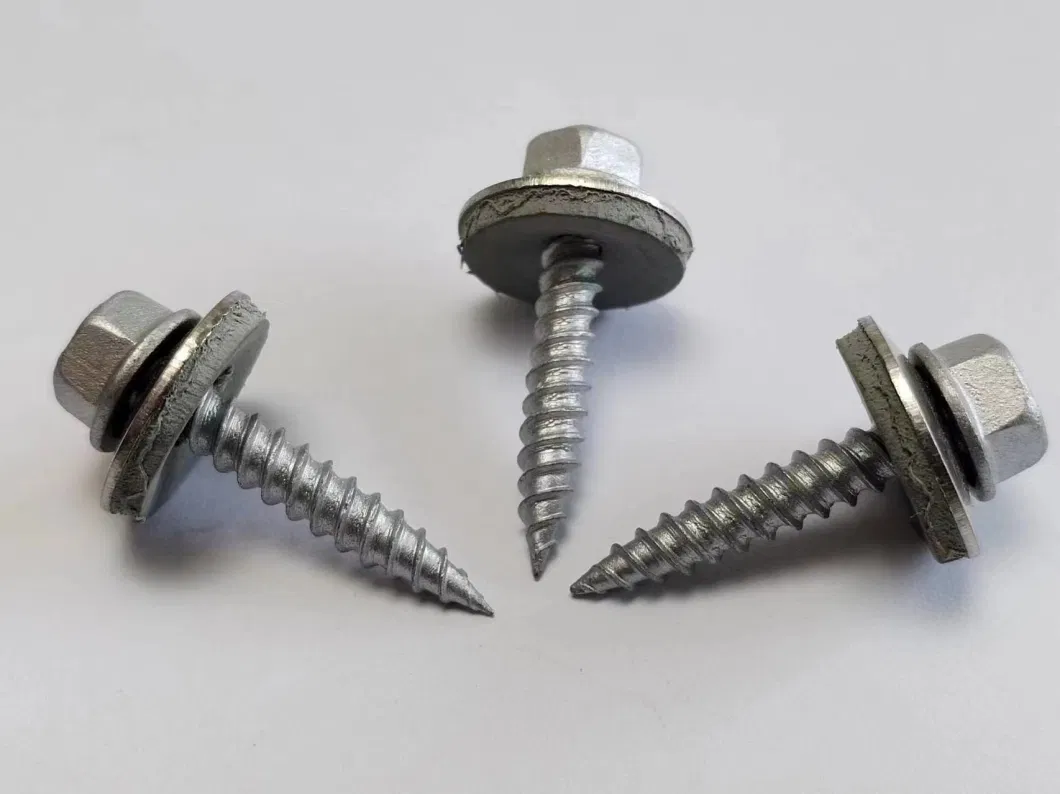 Solar Mounting Structure Self Tapping Screw Bimetal Stainless Steel Metal Hex Head Composite Self Tapping Screws