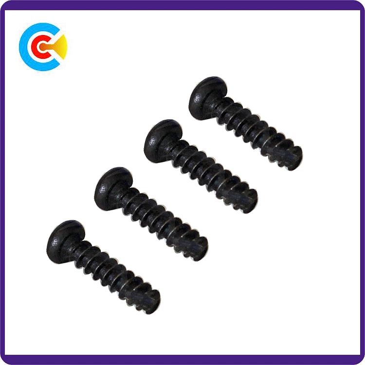 DIN/ANSI/BS/JIS Carbon-Steel/Stainless-Steel Pan Head Cross Self Tapping Screw for Building Railway Bridge