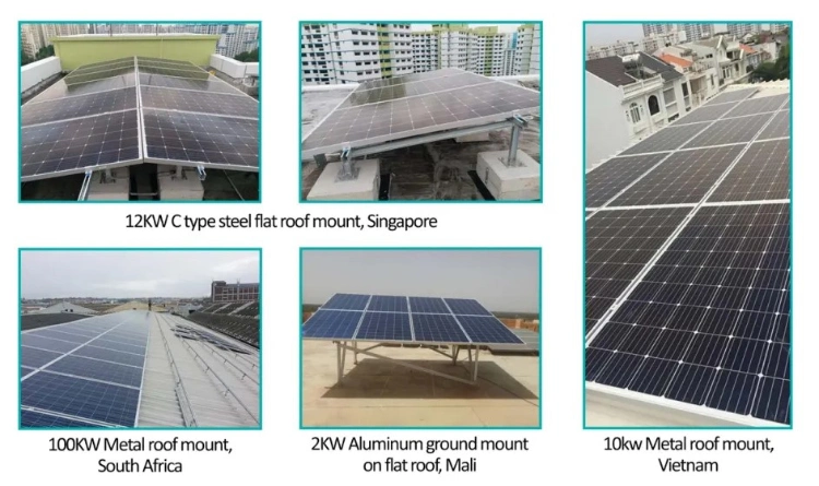 Aluminum PV Solar Roof Solar Mounting System Universal Solar End Clamp