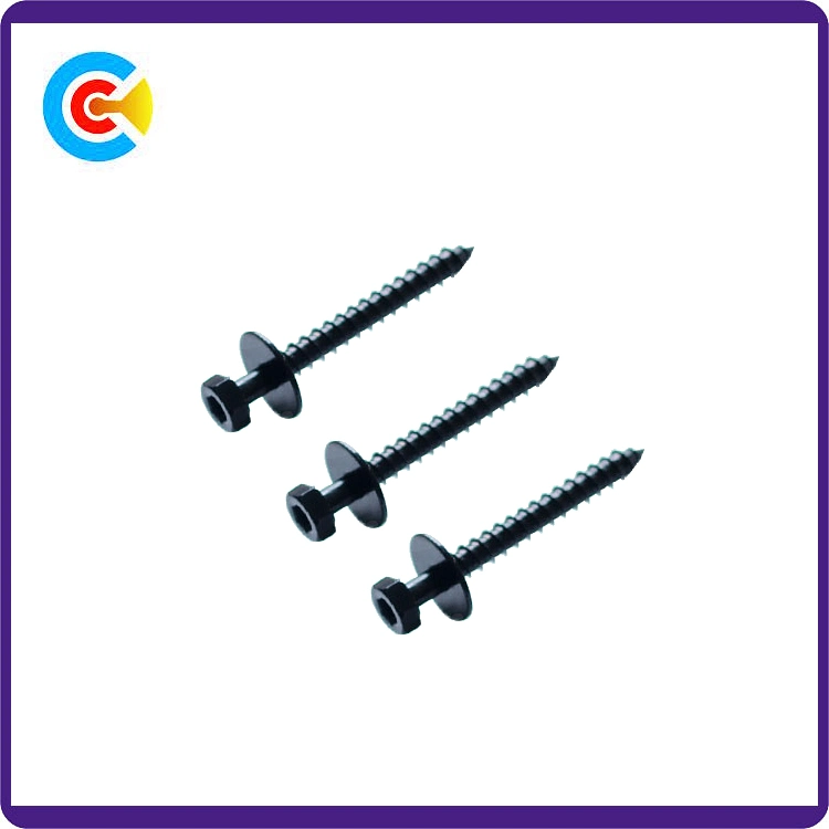 Carbon Steel/4.8/8.8/10.9 Inch Hexagon Head Self Tapping Screws with Washer