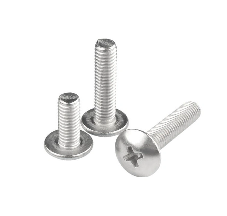 Nickel Plated Large Flat Head Screw Cross Machine Screw/Bowl Cut Screw/Half Round Head Bolt M3/M4/M5