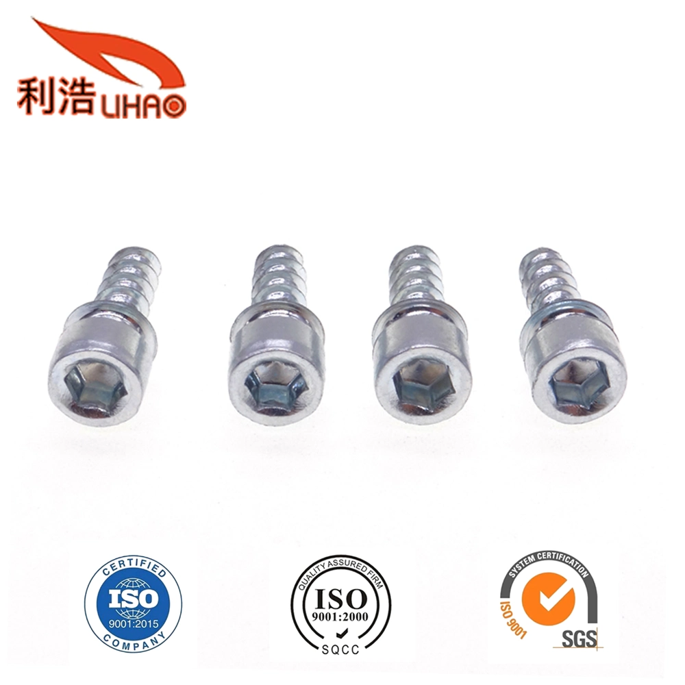 White Zinc-Plated Carbon Steel Hexagon Socket Fillister/Cup Head Self-Tapping Customizable Screw