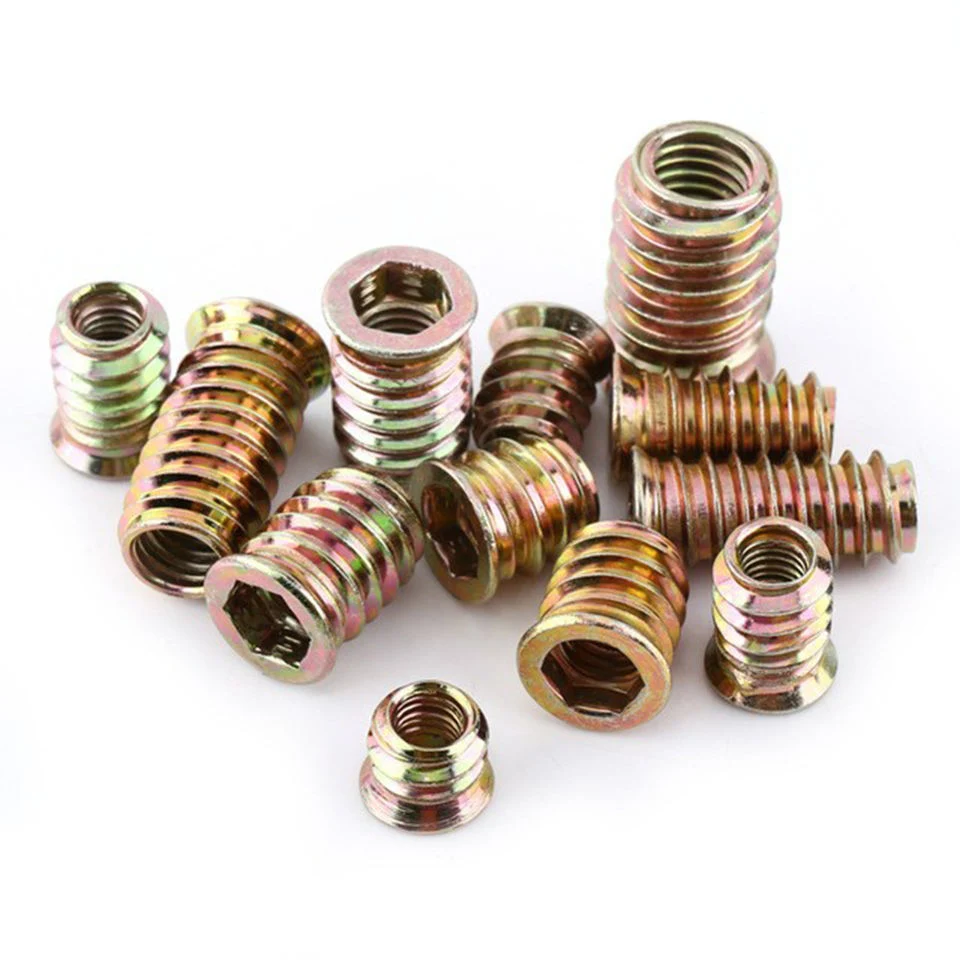 Brass Flange Slotted Self-Tapping Threaded Insert Nut