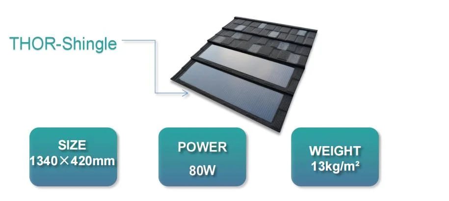 Heat Resistance Solar Shingle Roof Tiles Piastrelle Solari Photovoltaic