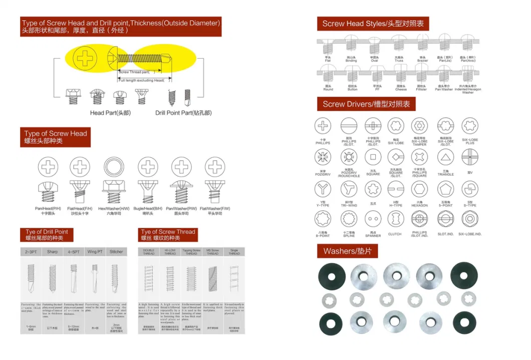 Carbon Steel/Stainless Steel Screw/Self Drilling Screw/Drywall Tapping Screw/Chipboard Screw/Wood Screw/Roofing Screw/Machine Screw/Decking Furniture Screw